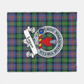 Logan Ancient Clan Badge Tartan Pset Fleece Deken (Voorkant (Horizontaal))