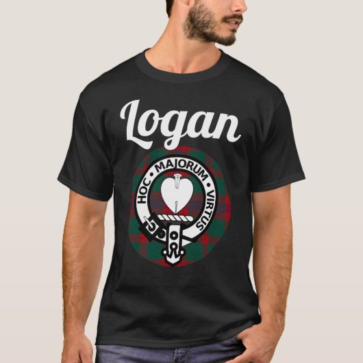 Logan canan Scottish Name Coat of Arms Tartan T-shirt (Voorkant)