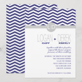 Logan Chevron | marinegrijs BASIS WIT PAPIER Kaart (Voorkant / Achterkant)