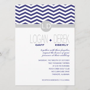 Logan Chevron   marinegrijs BASIS WIT PAPIER Kaart