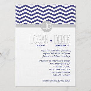 Logan Chevron   marinegrijs LINNEN PAPIER Kaart