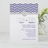 Logan Chevron | METALLIC ICE PAPIER voor marinegri Kaart (Staand voorkant)