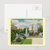 Logan Circle, Vintage van Philadelphia Briefkaart (Voorkant / Achterkant)