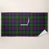 Logan Clan Tartan Pset Monogram Beach Handdoeken (Voorkant)