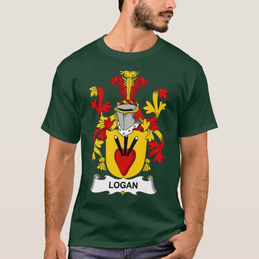 Logan Coat of Arms Family Crest T-shirt (Voorkant)