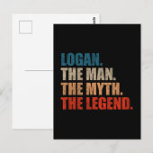 Logan De Man De Mythe De Legende Briefkaart (Voorkant / Achterkant)