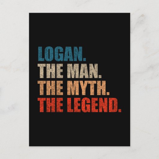 Logan De Man De Mythe De Legende Briefkaart (Voorkant)