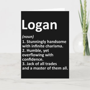 Logan Definitie Persoonlijke Naam Grappige Verjaar Kaart