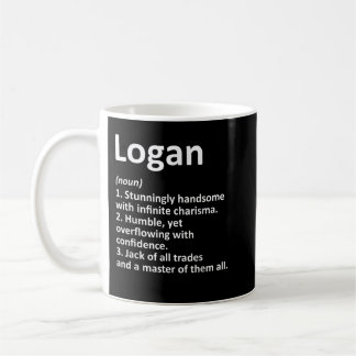 LOGAN Definition Personalized Name Funny Birthday  Koffiemok