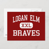 Logan Elm - Braves - High - Circleville Ohio Briefkaart (Voorkant / Achterkant)