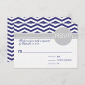 Logan en Derek RSVP | LINEN PAPIER voor de marine (Voorkant / Achterkant)