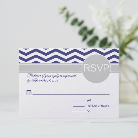 Logan en Derek RSVP | METALLIC ICE PAPIER voor mar (Staand voorkant)