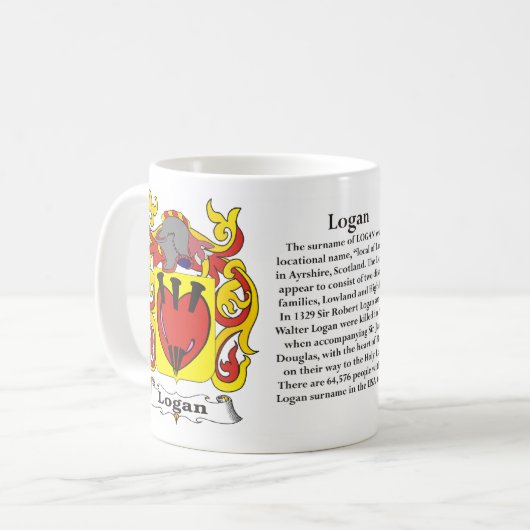 Logan Family Coat of Arms Mok (Voorkant links)