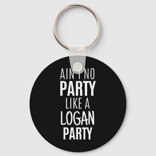 Logan Funny Gepersonaliseerde Naam Feest Verjaarda Sleutelhanger (Voorkant)
