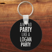 Logan Funny Gepersonaliseerde Naam Feest Verjaarda Sleutelhanger (Voorkant)