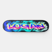 LOGAN Gepersonaliseerd Graffiti Skateboard (Horizontaal)