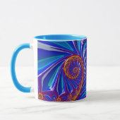 LOGAN ~ GLANZEND 3D Zany Blue Yellow Fractal ~ Mok (Links)
