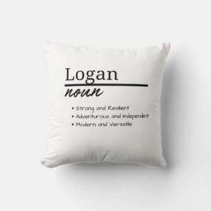Logan, jongen gepersonaliseerde naam definitie kussen