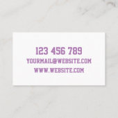 Logan Mechanic Visitekaartje (Achterkant)