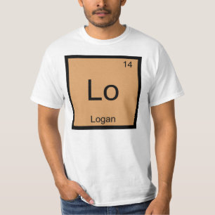 Logan  Naam Chemie Element Periodiek Systeem T-shirt