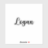 Logan Naam - Handgeschreven kalligrafie Sticker (Vel)