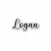 Logan Naam - Handgeschreven kalligrafie Sticker (Voorkant)