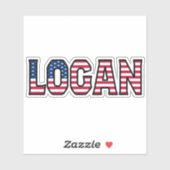 Logan Name Vorname USA Sticker Stickerset (Vel)