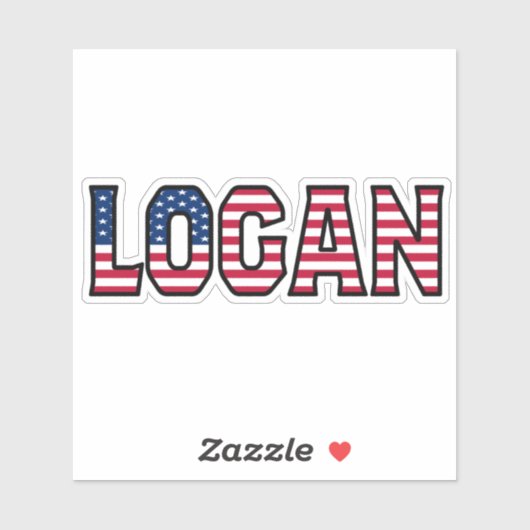 Logan Name Vorname USA Sticker Stickerset (Vel)