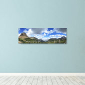 Logan Pass Panorama - Nationaal Park Glacier Canvas Afdruk (Insitu (Houten vloer))