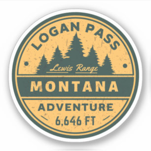 Logan Pass Wandelen, Montana alpien pas Sticker