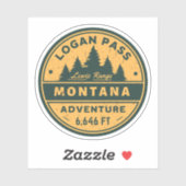 Logan Pass Wandelen, Montana Alpine Pass Sticker (Vel)