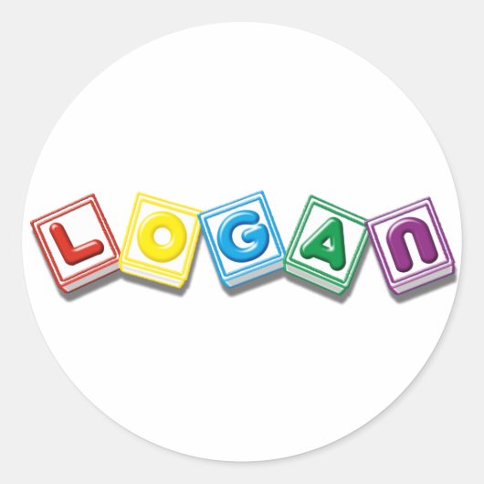Logan Ronde Sticker (Voorkant)