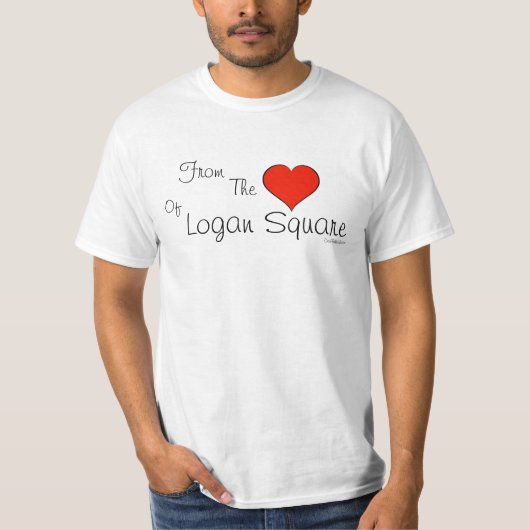 Logan Square - vanaf het hart van T-shirt (Voorkant)