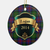 Logan Tartan Aangepaste versiering Keramisch Ornament (Links)
