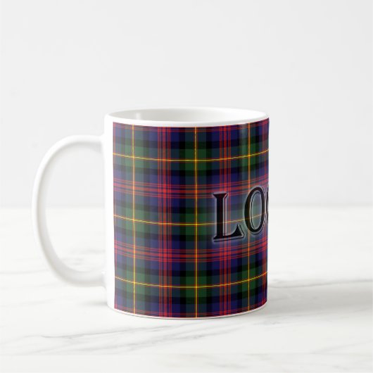  Logan Tartan met Achternaam Koffiemok (Links)