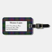 Logan Tartan Plaid Bagagelabel (Voorkant horizontaal)