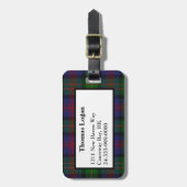 Logan Tartan Plaid Bagagelabel (Voorkant verticaal)