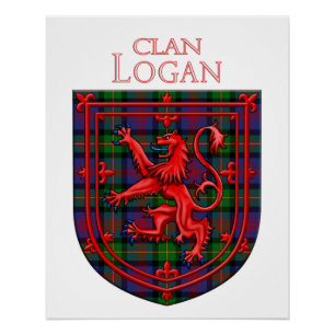 Logan Tartan Scottish Play Lion Rampant Perfect Poster