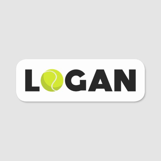 Logan Tennis Naamplaatje (Voorkant)