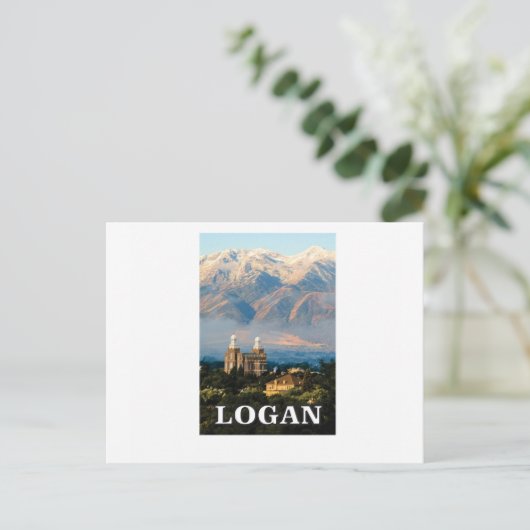 logan utah label briefkaart (Staand voorkant)