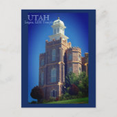 Logan, Utah LDS Tempel Briefkaart (Voorkant)