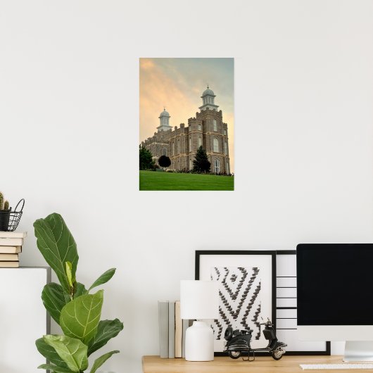 Logan Utah, LDS Temple Poster (Thuiskantoor)