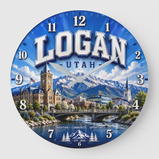Logan Utah Mountain Grote Klok (Voorkant)
