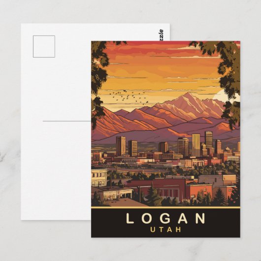Logan, Utah, Reizen Briefkaart (Voorkant / Achterkant)