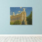 Logan Utah Temple Painting™ LDS Muurschildering Ca Canvas Afdruk (Insitu (Houten vloer))
