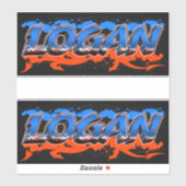 Logan Vorname Name Graffiti Aufkleber Sticker (Vel)