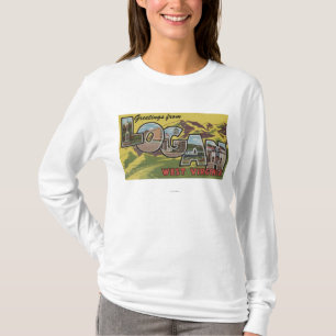 Logan, West Virginia - Grote Letter-scènes T-shirt