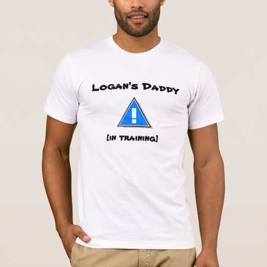 Logan's papa [in opleiding] - of je baby's naam! t-shirt (Voorkant)