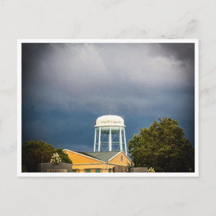 Loganville GA Watertoren & Begraafplaats Dramati Briefkaart