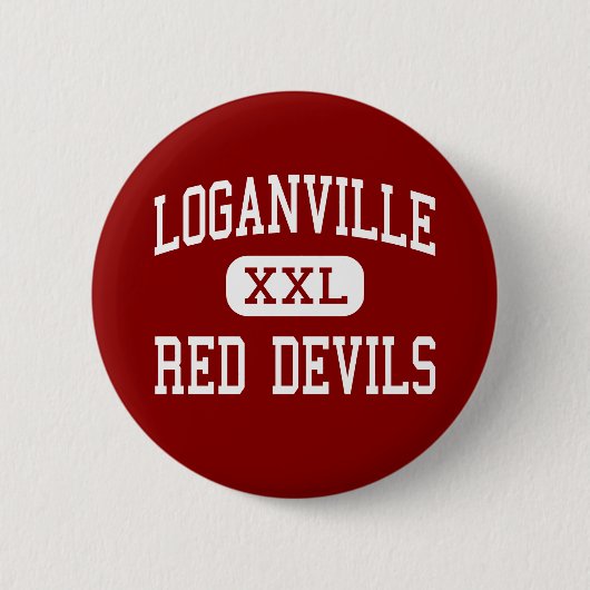 Loganville - Rode duivels - High - Loganville Ronde Button 5,7 Cm (Voorkant)